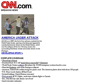 Screen shot of cnn home page.  No time given.  Select for description.